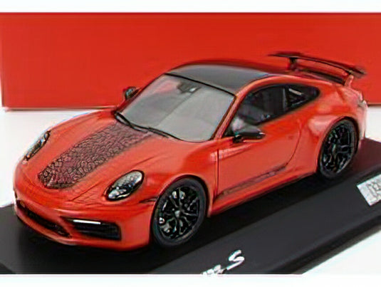 PORSCHEポルシェ特注 911 992 CARRERA S COUPE 2021 - LAVA ORANGE /Spark 1/43 ミニカー