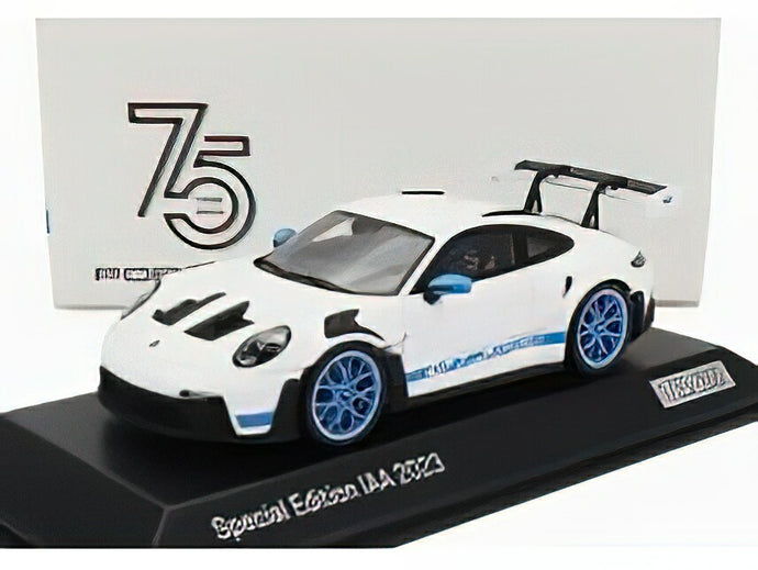 PORSCHE - 911 992 GT3 RS IAA MONACO 2023 - WHITE BLUE /SPARKスパーク 1/43ミニカー