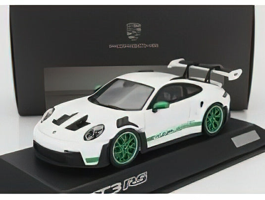 PORSCHEポルシェ 911 992 GT3 RS 2022 - WHITE GREEN /Sparkスパーク 1/43 ミニカー
