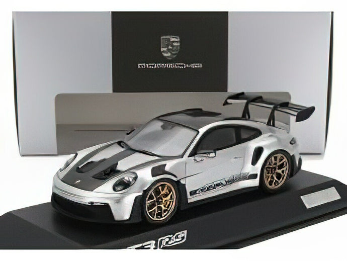 PORSCHE - 911 992 GT3 RS COUPE 2023 - SILVER BLACK /SPARKスパーク 1/43ミニカー
