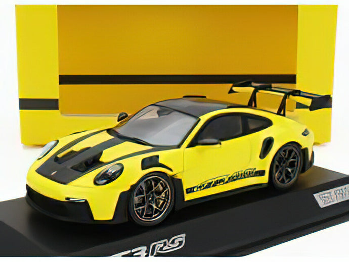 PORSCHEポルシェディーラーモデル  911 992 GT3 RS COUPE 2023 - YELLOW BLACK /Spark 1/43 ミニカー