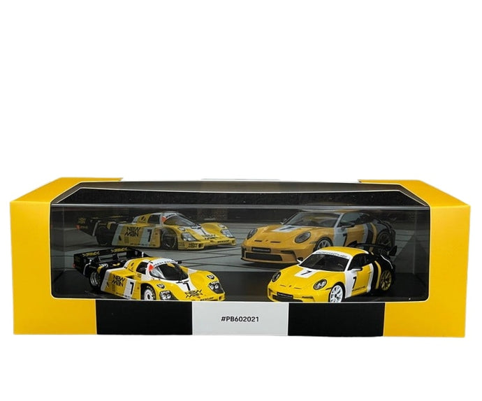 Duo Porscheポルシェディーラー 956 n° 7 Winner 24h Le Mans 1985 & Porsche 911 GT3 Type 992 2022 Paolo Barilla/Spark 1/43 ミニカー