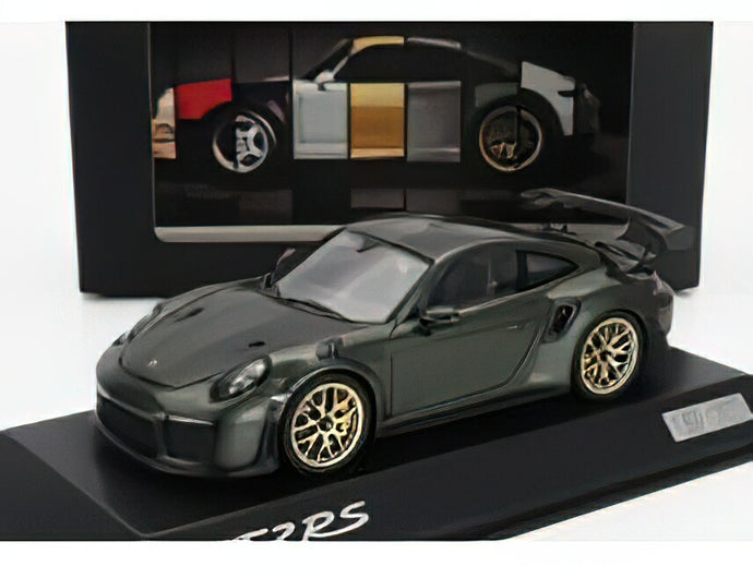 PORSCHEポルシェディーラーモデル  911 991 GT2 RS COUPE 2017 - OAK GREEN MET /Spark 1/43 ミニカー