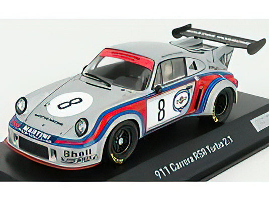 PORSCHEポルシェ 911 930 CARRERA RSR TURBO 2.1L TEAM MARTINI RACING 6th N 8 1000km NURBURGRING 1974 G.V.LENNEP - H.MULLER - SILVER RED BLUE  /SPARK  1/43 ミニカー