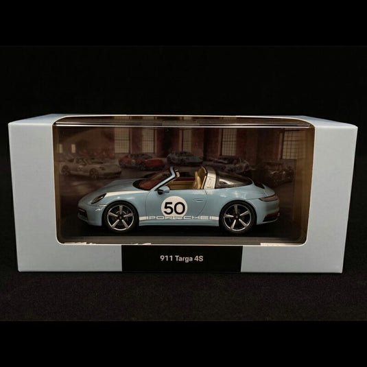 Porscheポルシェ 911 Targa Heritage 4S Type 992 n° 50 Meissen Blue Special Edition 1/43 Sparkスパーク WAP0209140NMBL 特注 ミニカー