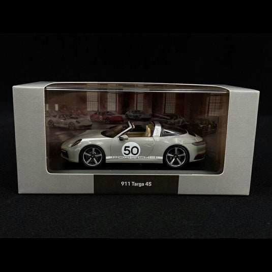 Porscheポルシェ 911 Targa Heritage 4S Type 992 n° 50 Chalk grey Special Edition 1/43 Sparkスパーク WAP0209180NM9A 特注 ミニカー