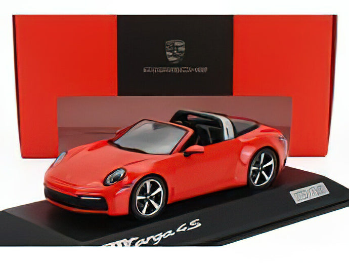 PORSCHE - 911 992 TARGA 4S 2023 - LAVA ORANGE /SPARKスパーク 1/43ミニカー