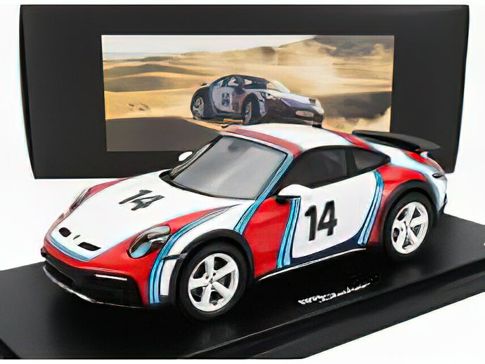 PORSCHE  911 992 COUPE MARTINI RACING LIVERY N 14 RALLY DAKAR 2023 /Spark 1/18ミニカー
