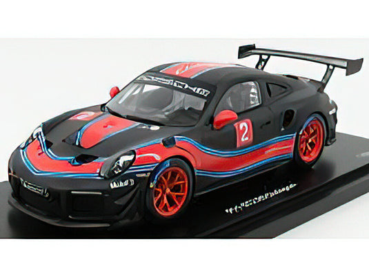 PORSCHEポルシェ 911 991-2 GT2 RS N 2 CLUBSPORT COUPE 2019 - CON VETRINA - WITH SHOWCASE - MATT BLACK RED LIGHT BLUE  /SPARK  1/18 ミニカー