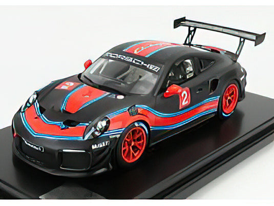 PORSCHEポルシェ 911 991-2 GT2 RS N 2 CLUBSPORT COUPE 2019 - CON VETRINA - WITH SHOWCASE - MATT BLACK RED LIGHT BLUE  /SPARK  1/12 ミニカー