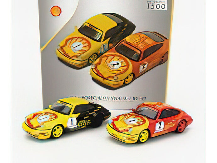 PORSCHE  SET 2X 911 964 N 1 SHELL PIRELLI 1991 W.KAUFMANN  /Spark 1/64ミニカー