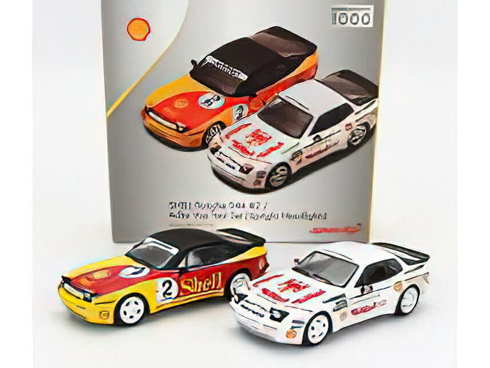 PORSCHE - SET 2X 944 SHELL N 2 RACING + 944 N 0 RACING TURBO CUP 1989 - VARIOUS /スパーク 1/64 ミニカー