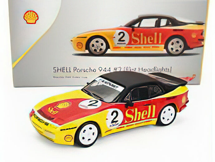PORSCHE - 944 SHELL N 2 RACING 1989 - YELLOW RED BLACK /スパーク 1/64 ミニカー