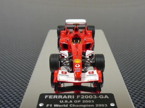 ギャラリービューアに画像をロードする, フェラーリ F2003-GA　F1  アメリカGP 2003 #1　M.シューマッハ 252台限定 TB012 /タメオ 1/43 ミニカー
