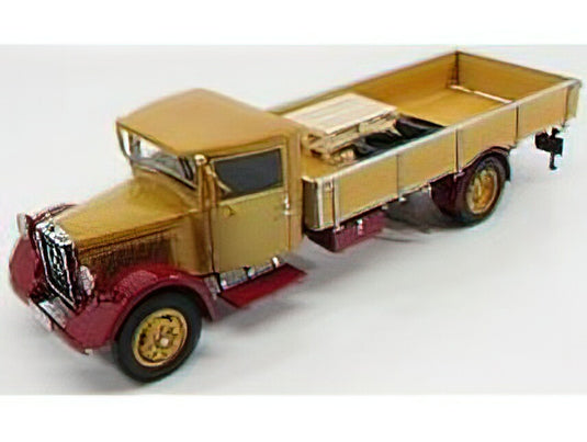 MERCEDES BENZ - LO2750 LKW PLATFORM TRUCK CASSONATO 1933 - YELLOW RED /CMC 1/18ミニカー