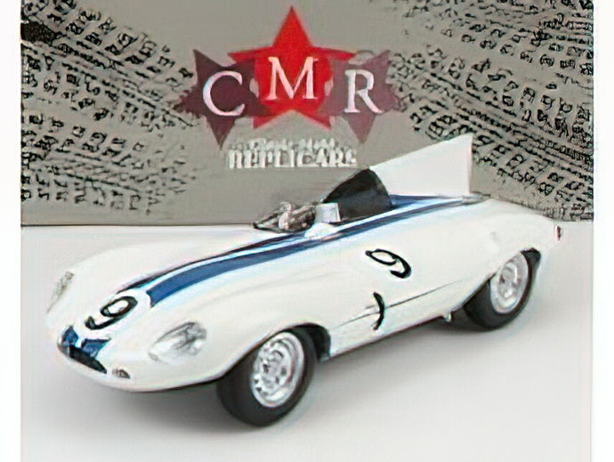 JAGUAR - D-TYPE 3.4L TEAM BRIGGS CUNNINGHAM N 9 24h LE MANS 1955 P.WALTERS - W.SPEAR - WHITE BLUE /CMR 1/18ミニカー