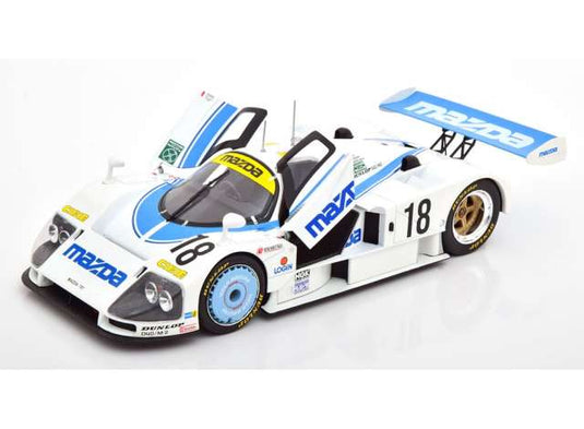 1991 Mazda 787 #18 Kennedy/Johansson/Sala 24h Le Mans, white/blue /CMR 1/18 ミニカー