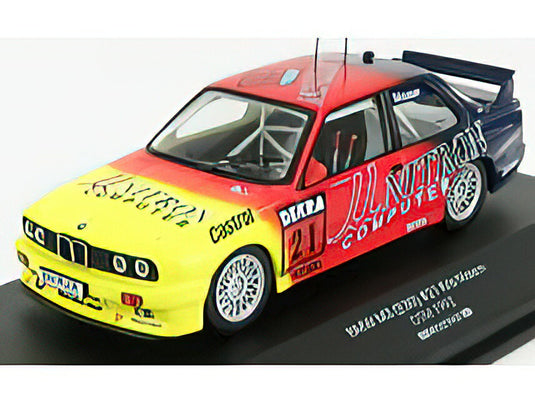 BMW 3-SERIES M3 (E30) TEAM UNITRON SPORTS N 21 DTM SEASON 1992 KRIS NISSEN RED YELLOW BLUE  /CMR 1/43 ミニカー