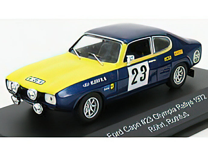 FORD ENGLAND CAPRI 2600 GT N 23 RALLY OLYMPIA ERC 1972 W.ROHRL - H. ROTHFU? BLUE YELLOW  /CMR 1/43 ミニカー