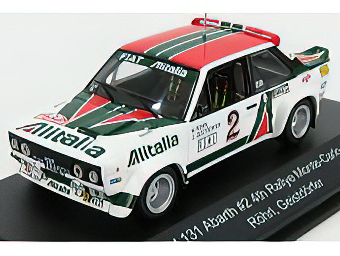 FIAT 131 ABARTH ALITALIA N 2 4th RALLY MONTECARLO 1978 W.ROHRL - C.GEISTDORFER WHITE GREEN RED  /CMR 1/43 ミニカー