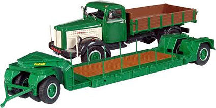 Scaniaスカニア L60 with Nooteboomノーテブーム ADU32VV トレーラー  NZG -629 1/50　建設機械模型　ミニチュア 重機