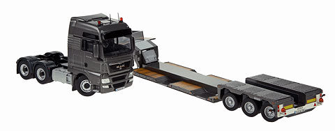 MAN TGX 6x4 トレーラー Nooteboomノーテブーム Pendel-X 3-A, Baggerb  NZG -758-52 1/50建設機械模型　ミニチュア 重機