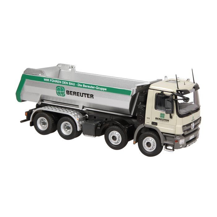 メルセデスベンツアクトロス 8X4 "BEREUTER" ハーフパイプ トラック　ダンプ /NZG 1/50 建設機械模型