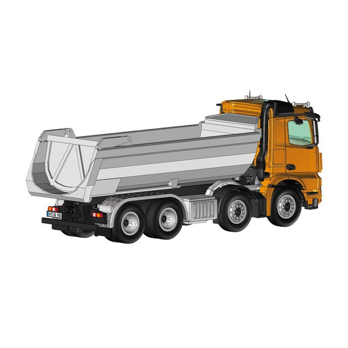 【予約】2014年発売予定メルセデスベンツアクトロス 8X4 HALFPIPE TIPPER  ダンプトラック orange /NZG 1/50 建設機械模型　ミニカー