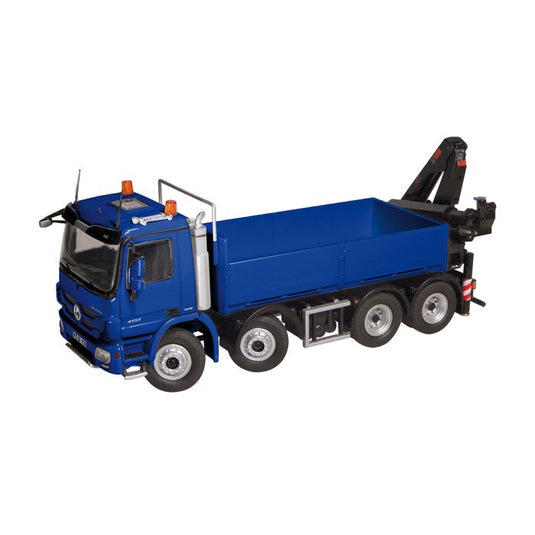 【予約】2014年発売予定メルセデスベンツアクトロス 8X4PLATFORM WITH CRANE  トラック クレーン blue /NZG 1/50 建設機械模型　ミニカー