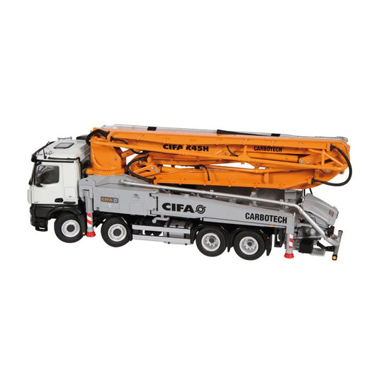 CIFA K45H メルセデスベンツアクトロス 8X4　truck mounted コンクリートポンプ車 トラック /NZG 建設機械模型 工事車両 1/50 ミニチュア
