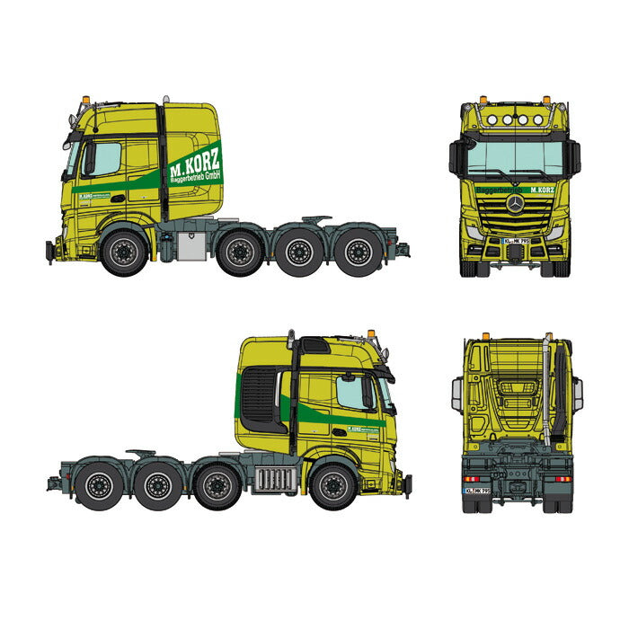 【予約】MB Actrosメルセデスベンツアクトロス Giga Space SLT "Korz"   トラック トラクタヘッド /NZG  建設機械模型 工事車両 1/50 ミニチュア