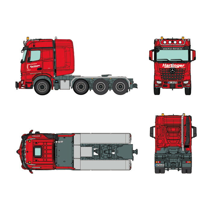【予約】MB Actrosメルセデスベンツアクトロス Big Space SLT “Hartinger” トラック トラクタヘッド /NZG  建設機械模型 工事車両 1/50 ミニチュア