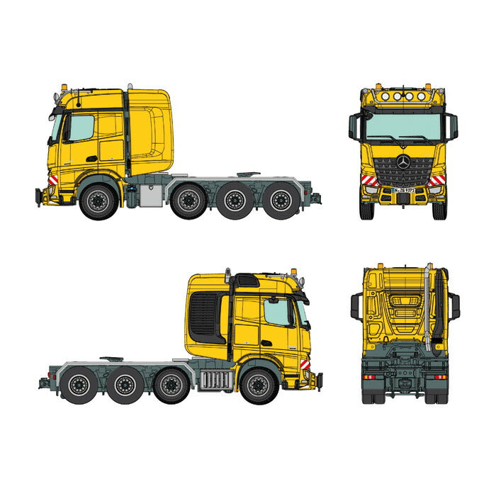 【予約】MB Actrosメルセデスベンツアクトロス Big Space SLT “yellow RAL 1007” トラック トラクタヘッド /NZG  建設機械模型 工事車両 1/50 ミニチュア