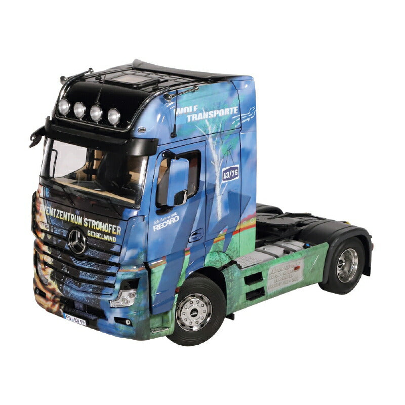 ギャラリービューアに画像をロードする, 【予約】Mercedes-Benz Actros GigaSpace 4x2 &quot;Strohofer&quot; トラクタ トラック/NZG 建設機械模型 工事車両 1/18 ミニカー
