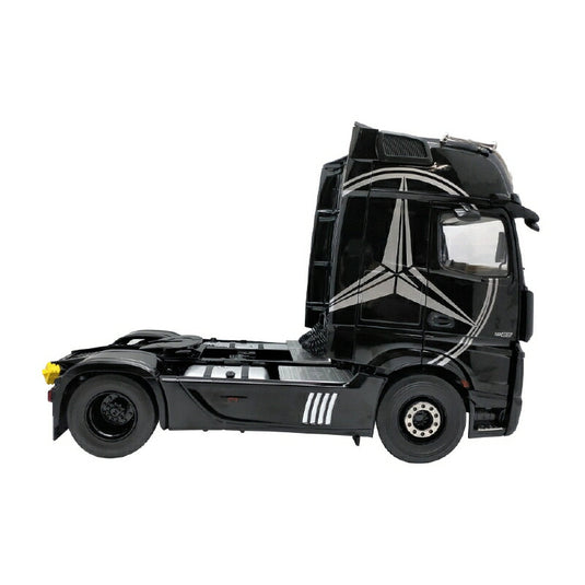 【予約】Mercedes-Benz Actros GigaSpace 4x2 & Lohr black キャリアカー積載車/NZG 建設機械模型 工事車両 1/18 ミニカー