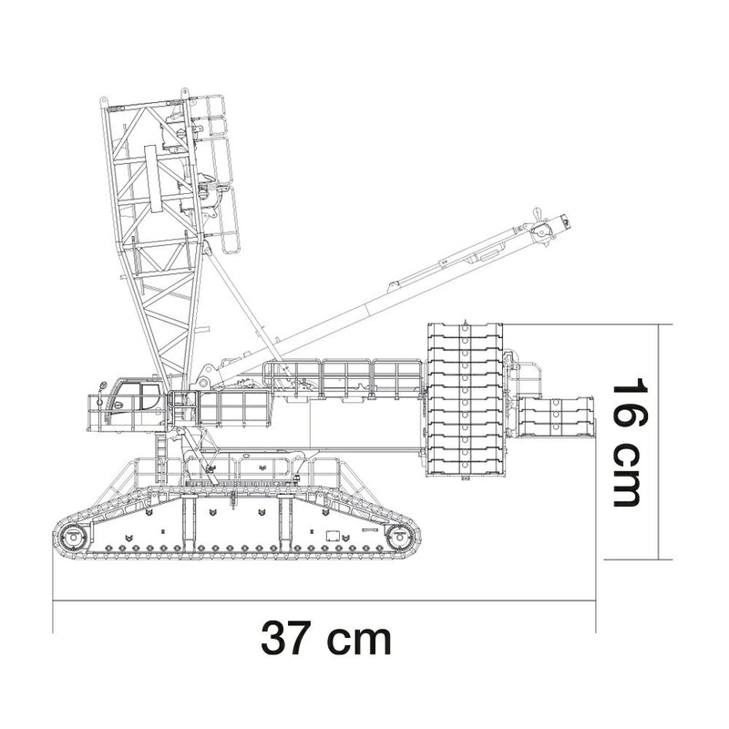 ギャラリービューアに画像をロードする, 【予約】2023年発売予定Liebherrリープヘル LR11000 crawler crane クローラークレーン/NZG  1/50 ミニチュア 建設機械模型 工事車両

