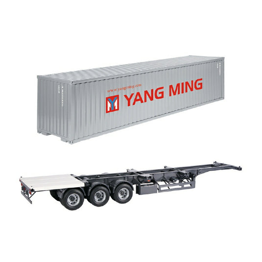 【予約】Trailer international & 40 Ftコンテナr "Yang Ming" /NZG 建設機械模型 工事車両 1/18 ミニカー