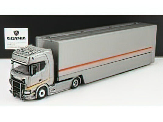 SCANIA - S730 V8 TRUCK CAR TRANSPORTER 2017 - GREY MET トラック トラクタ /NZG 1/64 模型　建設機械　工事車両