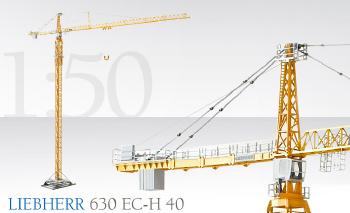 LIEBHERRリープヘル  630 EC-H 40 タワークレーン 2050/03  /CONRADコンラート建設機械 工事車両 1/50 ミニチュア 重機