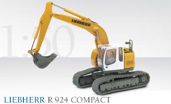 LIEBHERRリープヘル R 924 油圧ショベル ユンボ 　 2922/0  /CONRADコンラート建設機械 工事車両 1/50 ミニチュア 重機