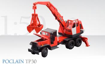 POCLAIN TP 30 油圧ショベル  ユンボ 　 2928/0  /CONRADコンラート建設機械 工事車両 1/50 ミニチュア 重機