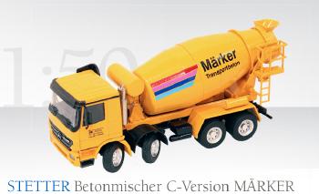 STETTER Cバージョン トラックミキサー 4軸 メルセデスベンツ アクトロス 40131/0 /CONRADコンラート建設機械 工事車両 1/50 ミニチュア 重機