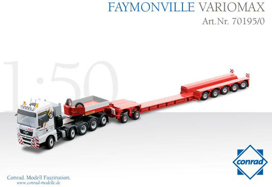 FAYMONVILLE VARIOMAX セミトレーラー MAN TGX 5軸 /CONRAD 1/50 建設機械 模型 70195/0