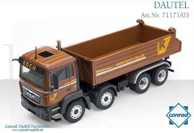 【予約】2012年発売予定 DAUTEL ダンプトラック MAN TGS 4軸 KOCH仕様 /CONRAD 1/50 建設機械 模型 71171/03