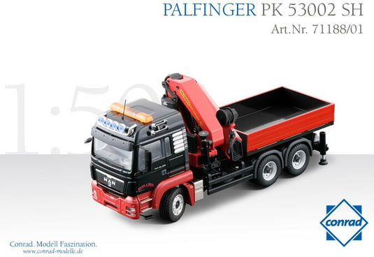 【予約】2012年発売予定 PALFINGER PK530002 SH  MAN TGX 3軸 REINDL&KASTL仕様 /CONRAD 1/50 建設機械 模型 71188/01