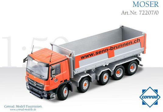 【予約】2012年発売予定 MOSER twoside ダンプ　メルセデスベンツアクトロス SENN仕様 /CONRAD 1/50 建設機械 模型 72207-0