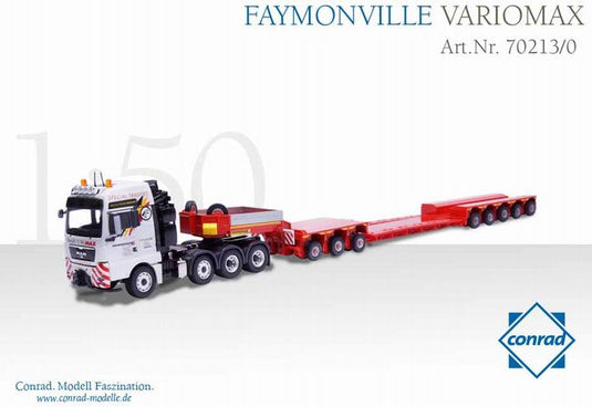 【予約】2014年発売予定FAYMONVILLE VARIOMAX Drop center セミトレーラー MAN TGX 4軸/CONRAD　1/50 建設機械模型