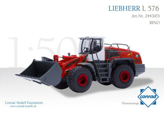 【予約】8月以降発売予定LIEBHERRリープヘル L 576 ホイールローダー RINO /CONRAD 1/50 建設機械模型　ミニカー
