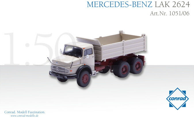 【予約】2015年発売予定メルセデスベンツ LAK 2624 ボンネットトラック /CONRADコンラート建設機械 工事車両 1/50 ミニチュア 重機