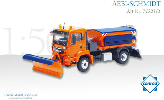 【予約】2015年発売予定AEBI-SCHMIDT Stratos Snowplow and gritter superstructure KOMMUNALトラック /CONRADコンラート建設機械 工事車両 1/50 ミニチュア 重機